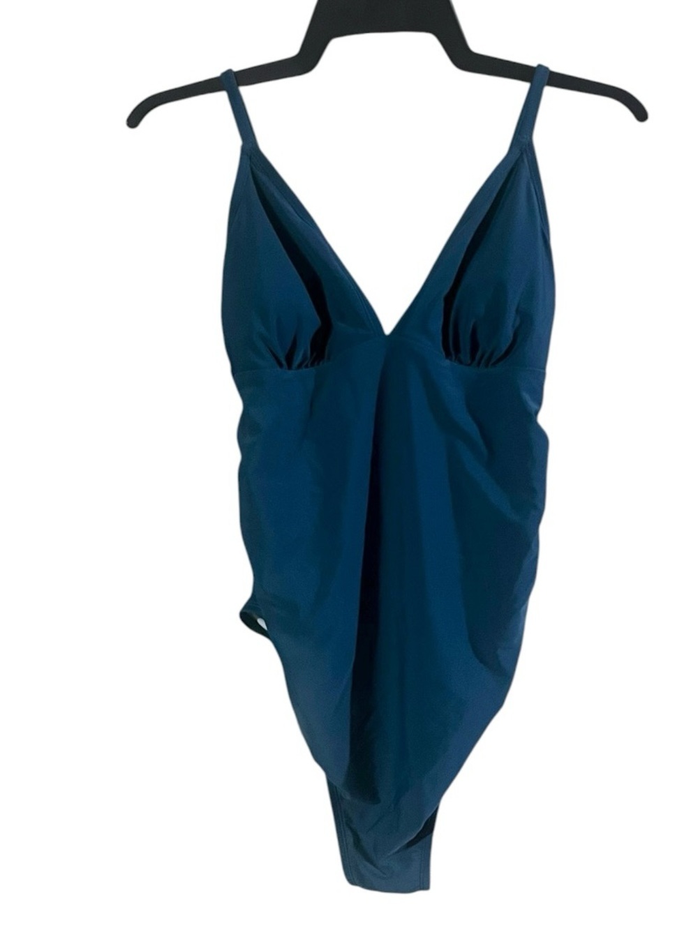 NWT Cupshe Teal Blue V-Neck One-Piece Swimsuit Sz M